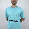 camiseta masculina diamond og sign azul turquesa 3