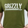 camiseta grizzly masculina stamp verde militar escrita branca 3