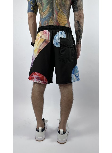 bermuda elastico diamond big gems preta 4