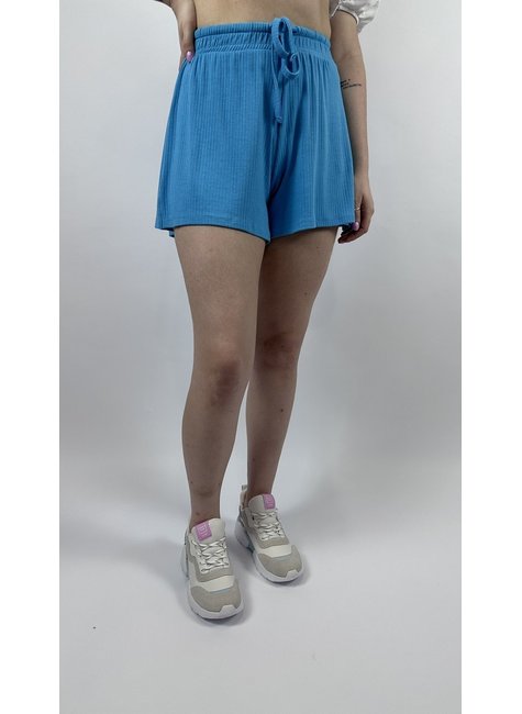 short feminino canelado riu kiu com fenda azul 6