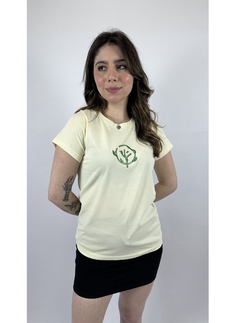 camiseta t shirt feminina estonada mahai grow amarela 1