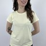 camiseta t shirt feminina estonada mahai mini logo amarela 4