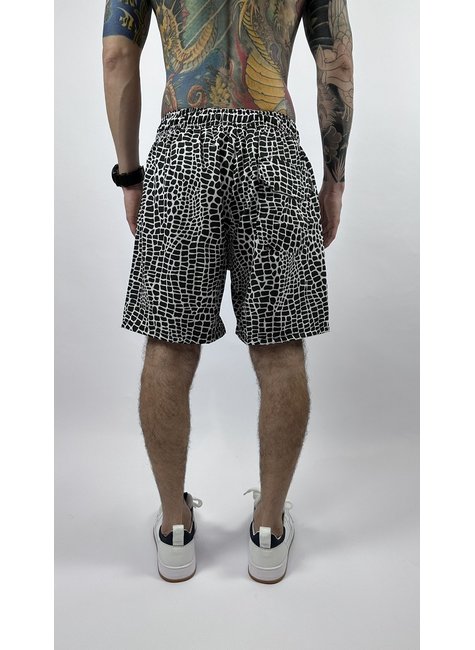 bermuda elastico diamond croc preta e branca 11