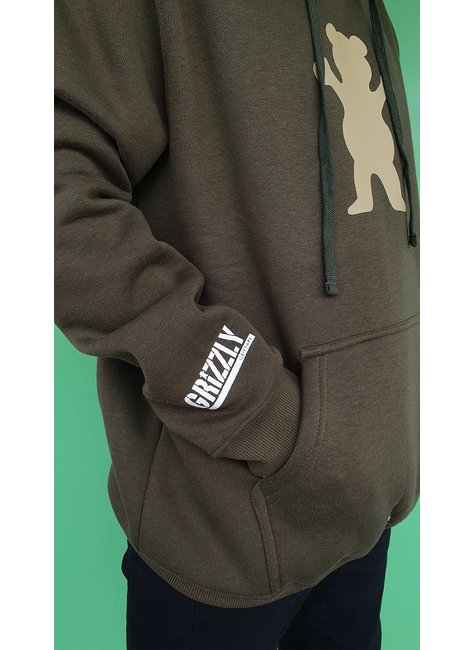 casaco moletom grizzly canguru og bear verde 3