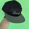 bone grizzly five panel preto com verde 1