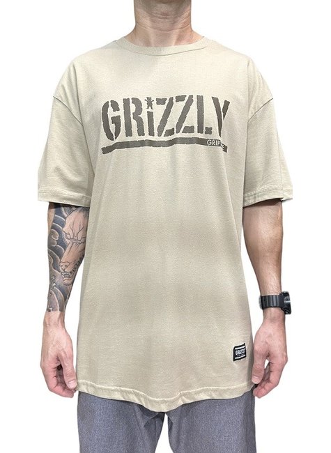 camiseta masculina grizzly og stamp sand areia 3