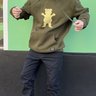 casaco moletom grizzly canguru og bear verde militar 1