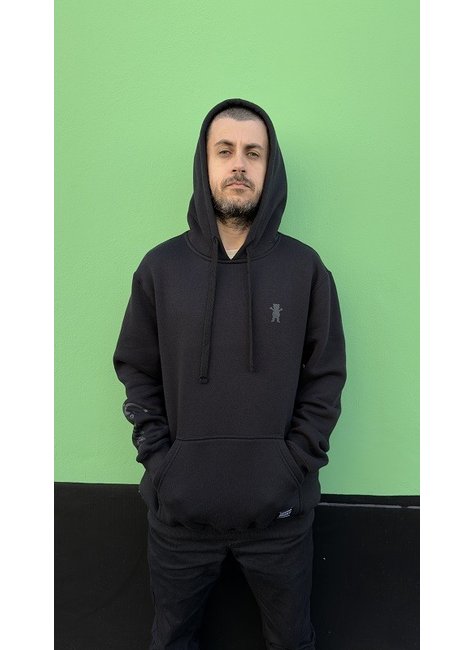 casaco moletom grizzly canguru og mini bear preto 1
