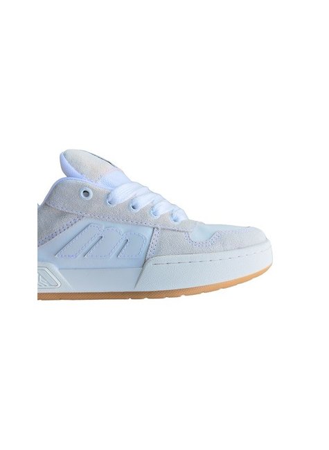 tenis feminino mary jane m99 fat lace skate low branco cinza 7