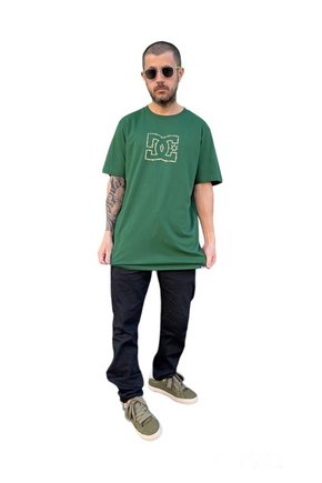 camiseta masculina dc shoes stiched star verde escuro 3