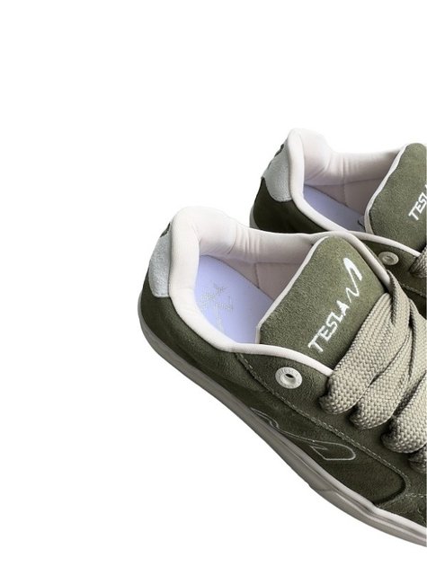 tenis tesla hertz fat lace verde oliva solado bege 600x800 4