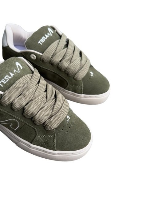 tenis tesla hertz fat lace verde oliva solado bege 600x800 5