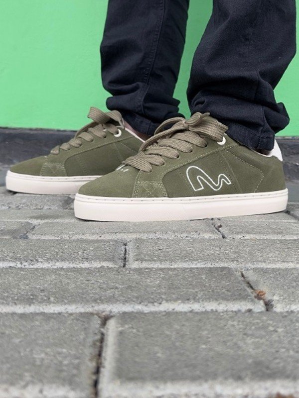 Tênis Tesla Hertz Fat Lace Verde Oliva Solado Bege - Mahai Shop