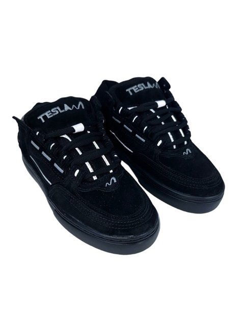 tenis tesla coil preto refletivo all black reflect 5
