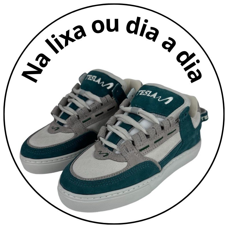 Tênis Tesla Coil Refletivo Verde Cinza Mahai Shop