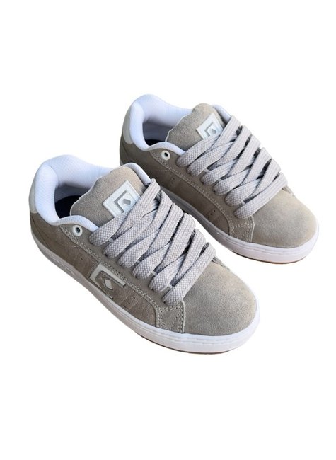 tenis qix combat camurca cinza solado branco 2