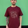 camiseta masculina dc shoes rebuild bordo vinho 5