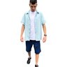 camisa botao masculina manga curta freesurf trust azul 1