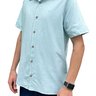camisa botao masculina manga curta freesurf trust azul 6