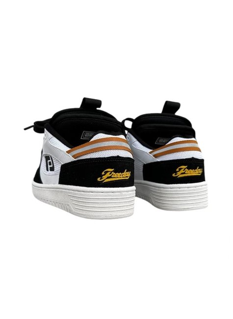 tenis freeday switch branco preto dourado 6