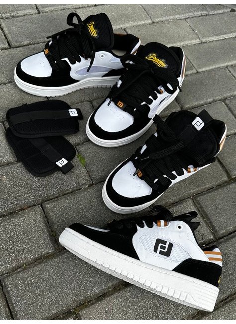 tenis freeday switch branco preto dourado 10