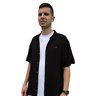 camisa botao masculina manga curta freesurf wave preta 2