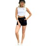 short feminino canelado dolce rose preto 5
