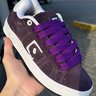 tenis qix combat camurca roxo solado branco 9