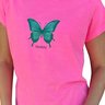 camiseta feminina t shirt estonada mahai borboleta rosa neon 6