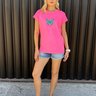 camiseta feminina t shirt estonada mahai borboleta rosa neon 7