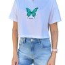 camiseta feminina cropped estonada mahai borboleta branca 3