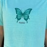 camiseta feminina cropped estonada mahai borboleta verde agua 6