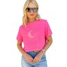 camiseta feminina cropped estonada mahai logo lua rosa neon 1