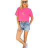 camiseta feminina cropped estonada mahai logo lua rosa neon 2