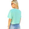 camiseta feminina cropped estonada mahai logo minimalista verde agua 5
