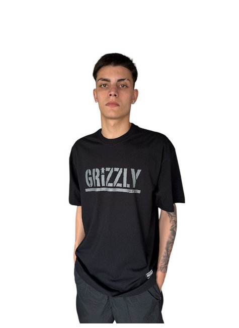 camiseta masculina grizzly og stamp tee preta 1