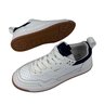 tenis baw break mad branco azul marinho couro sola latex 2