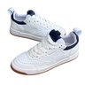 tenis baw break mad branco azul marinho couro sola latex 8