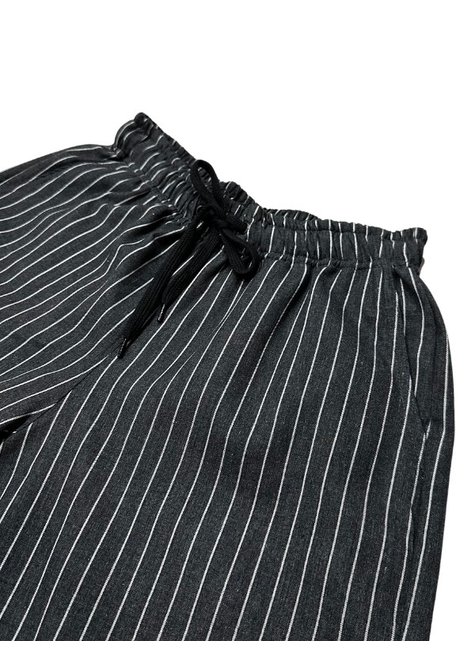 bermuda elastico sarja federal art cinza listras brancas 7