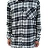 camisa flanela manga longa oversized code chess preto branco 2