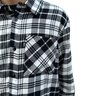 camisa flanela manga longa oversized code chess preto branco 3