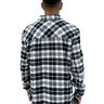 camisa flanela manga longa oversized code chess preto branco 4