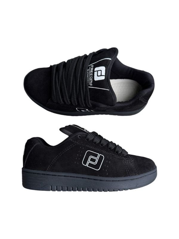 Tênis Freeday Jab Camurça Preto Solado Preto - Mahai Shop