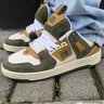 tenis freeday ghetto verde militar caqui branco off white 8