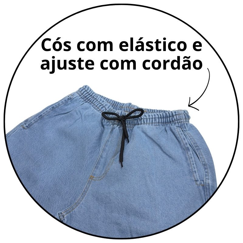 calca masculina balao baggy mahai jeans claro descricao 2