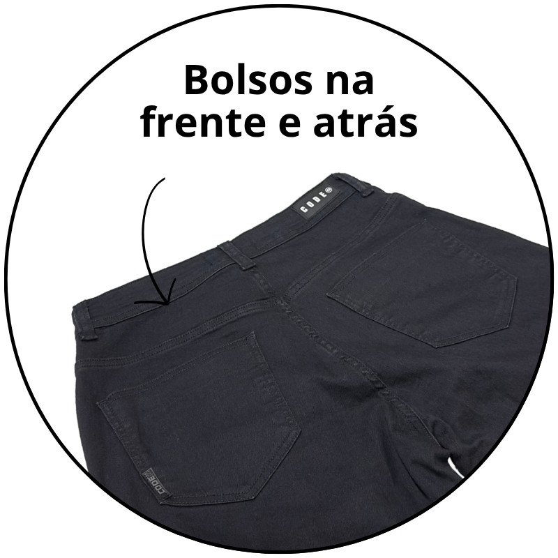 calca jeans masculina baggy comeback code company preta descricao 3