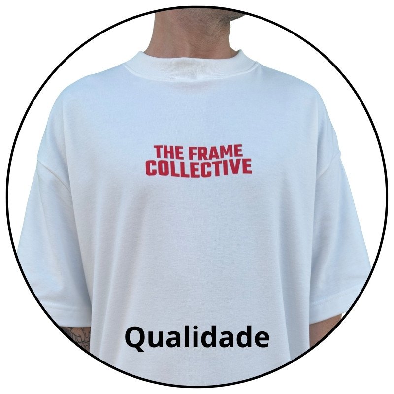 camiseta masculina oversized frame collective off white descricao 2