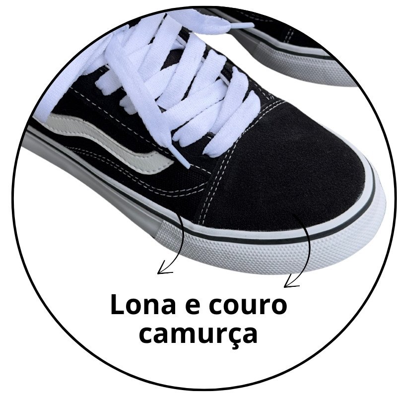tenis mad rats old school preto sola branca descricao 2