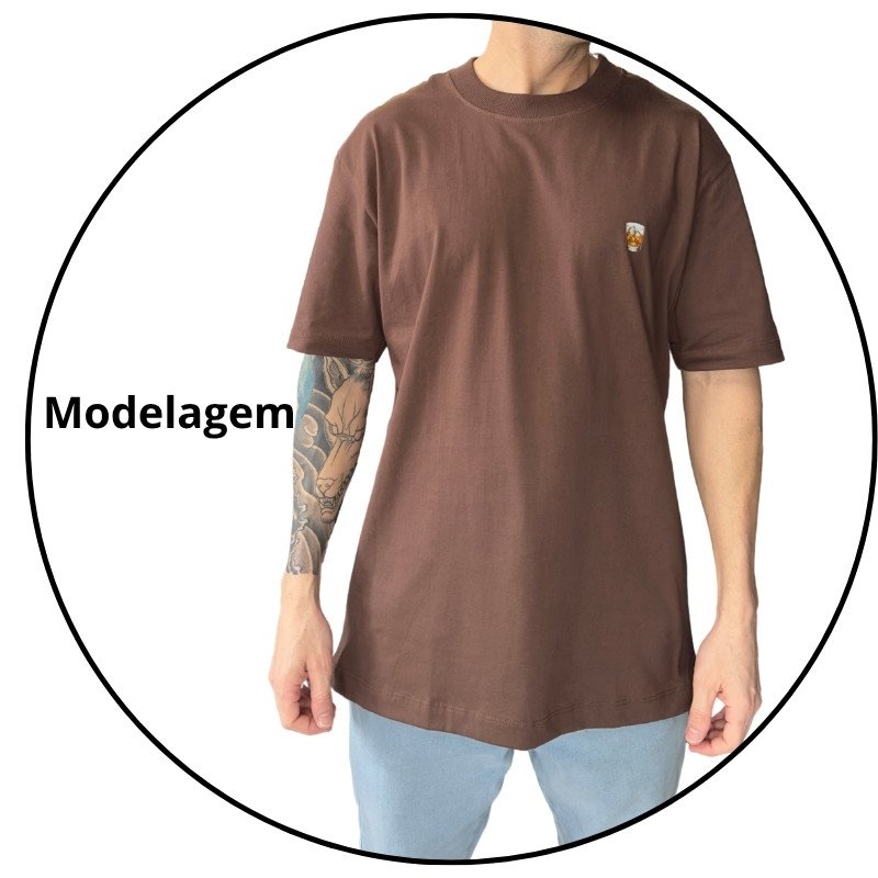 camiseta masculina street mahai whisky marrom descricao 2
