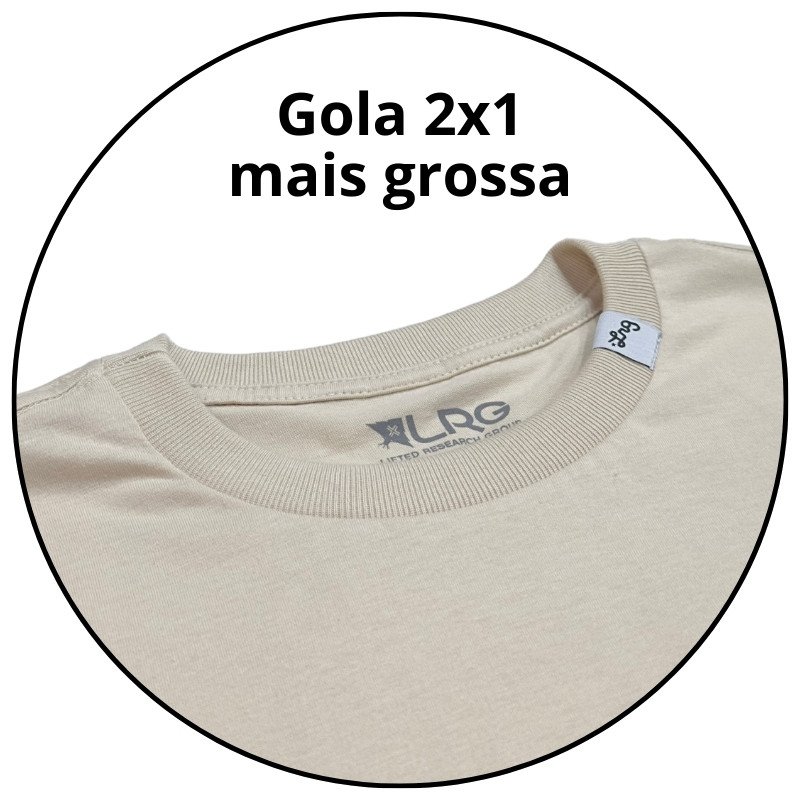 camiseta masculina lrg tee areia descricao 1